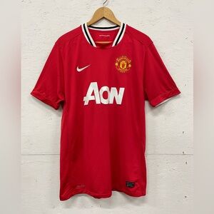 Manchester United Nike AON Soccer 2010/2011 Home Jersey, Size L, Red